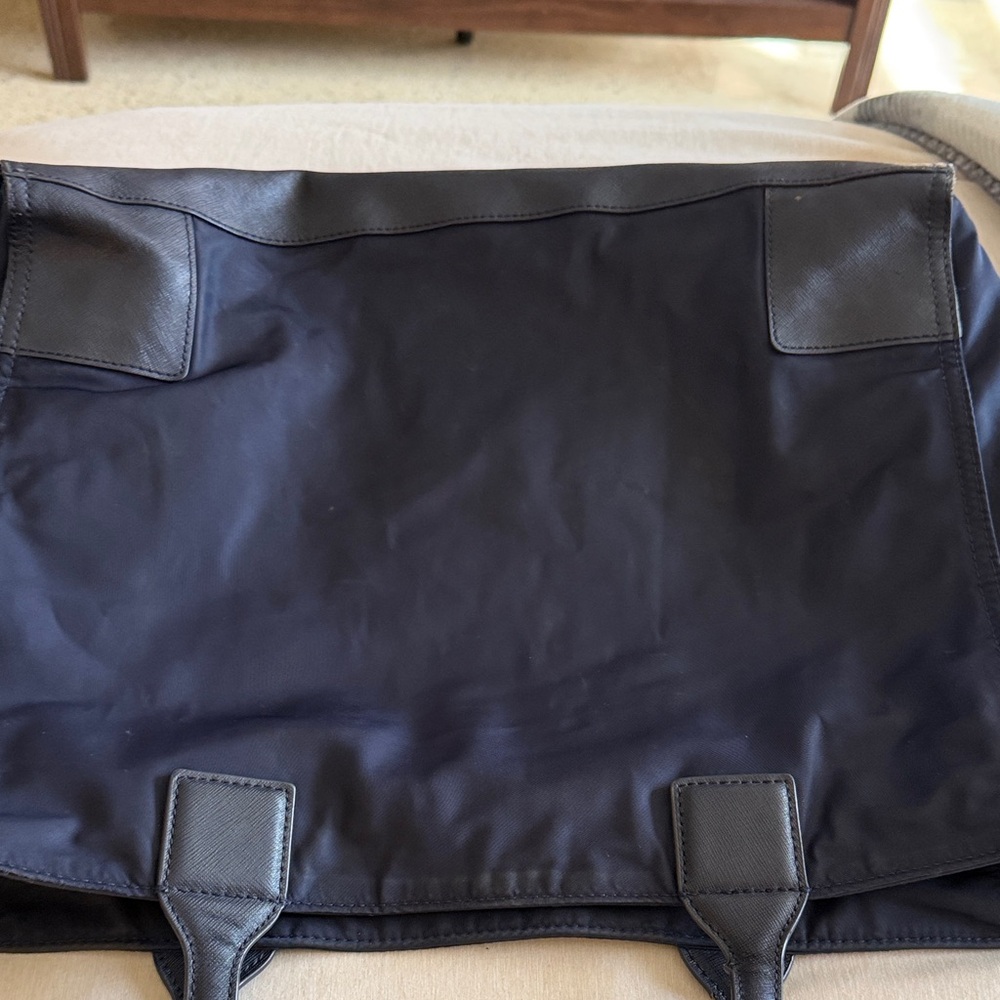 Tory Burch Dark Blue ELLA Tote with Logo - Picture 6 of 13